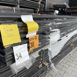 Ca. 90x Zweeds Rabat zwart gecoat, 16x195mm, lengte 300cm